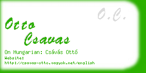 otto csavas business card